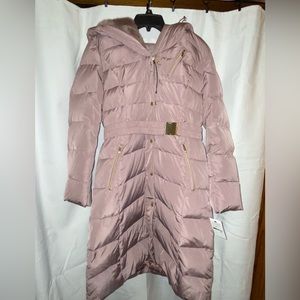 Winter is coming soon … Cole Haan  Woman’s belted Hooded Puffer Coat